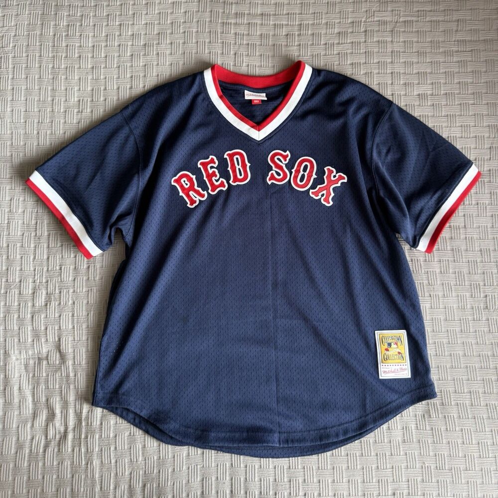 Mitchell Ness Ted Williams Boston Red Sox 1990 Cooperstown Jersey BP Navy 2XL
